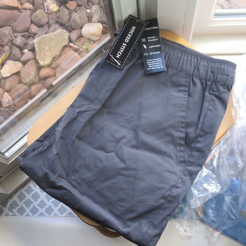 Wicked Stitch Slim Tech Chinos in Gray - Size Large - New In Package